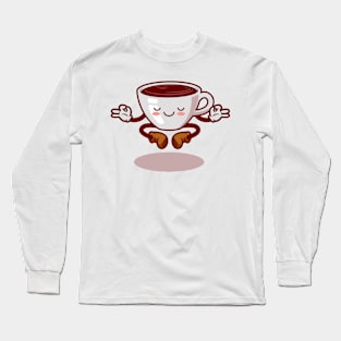 Coffee cup cartoon character Long Sleeve T-Shirt